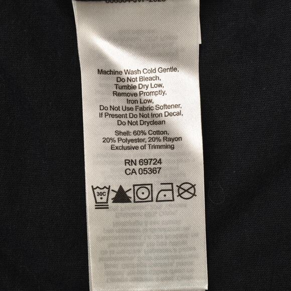 Columbia Women's Size 3X Basic Short Sleeve Black Solid Cotton V-Neck T Shirt - Picture 8 of 8